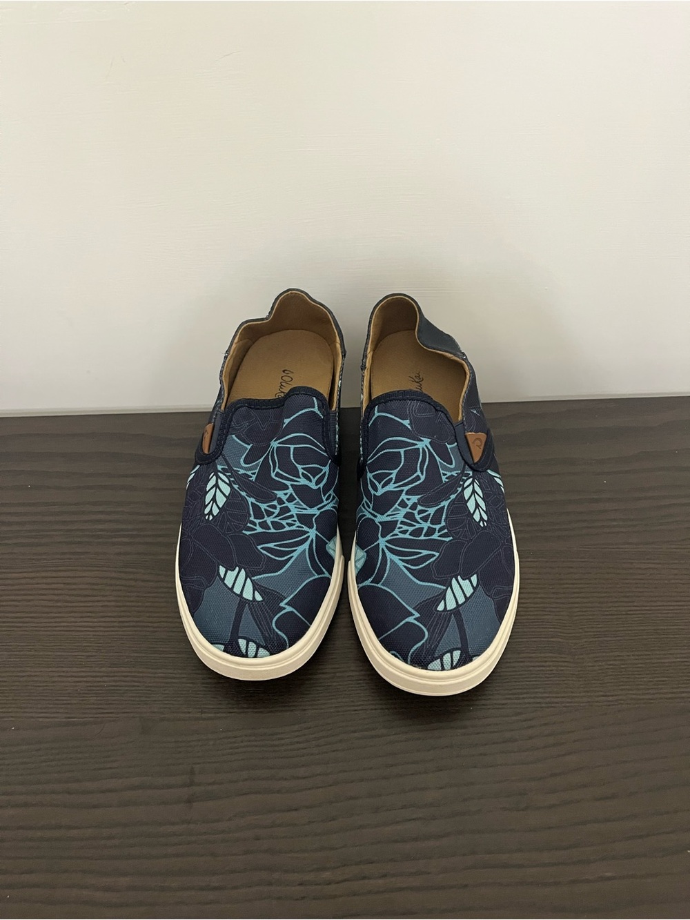 Olukai Pehuea Canvas Print Slip On Shoes